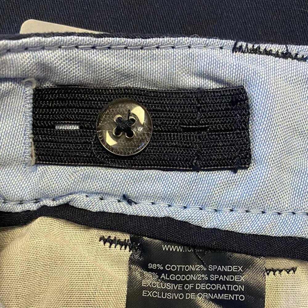 NEW Tommy Hilfiger Boys Youth Chino Uniform Shorts Adjustable Waist Belted Navy - Picture 5 of 5